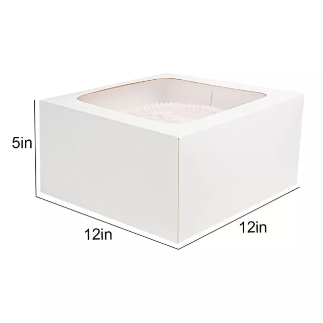 24 Pcs 10X10X5 Inches Cake Boxes with Window White Pastry Boxes Paper Bakery Box 2