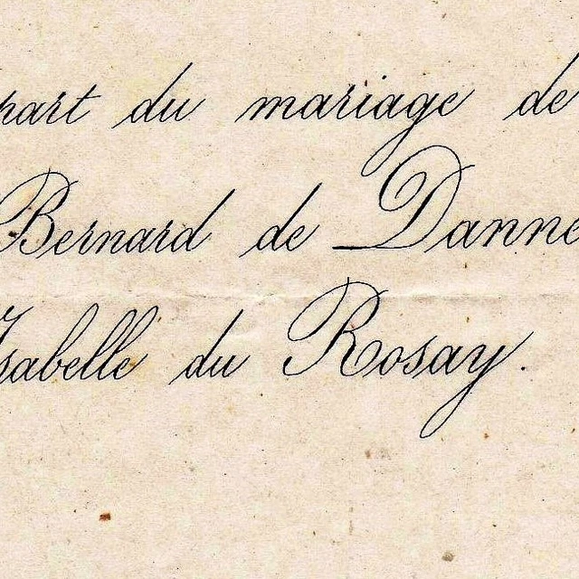 Paul Bernard De La Barre De Danne 1858 Isabelle Du Rosay