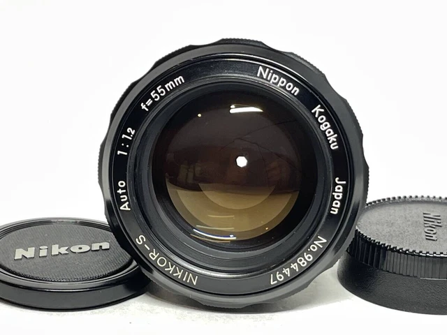 Nikon NIKKOR-S 55mm f1.2 Non-AI FAST standard Lens. Hood. Nikon F. CLA'd 2022