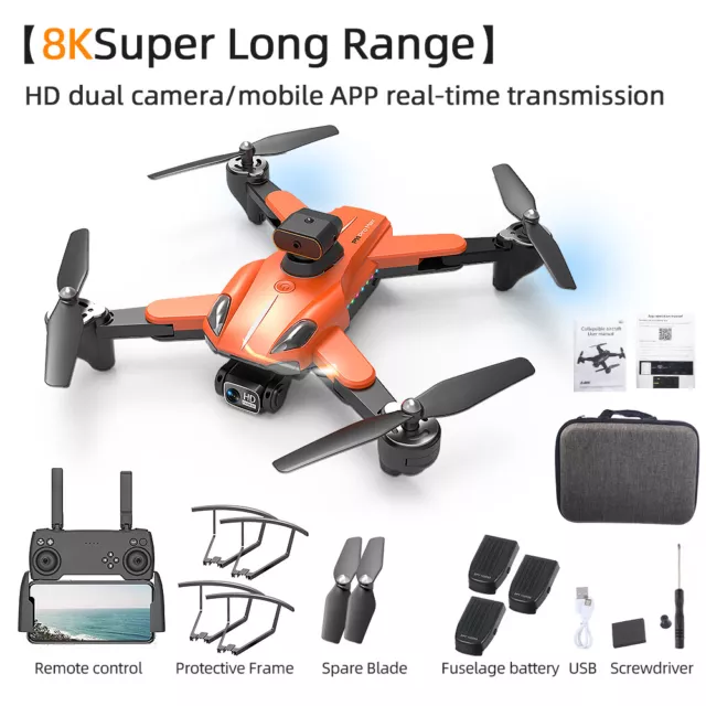 5G 8K GPS Drone with HD Dual Camera Drones WiFi FPV Foldable RC Quadcopter