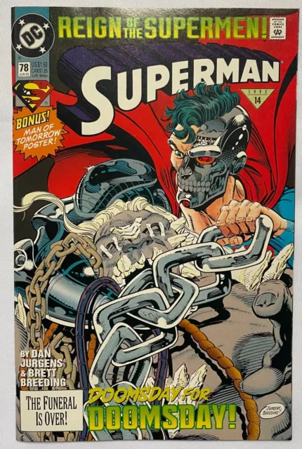 SUPERMAN #78 2nd Series  (DC Comics, 1993) "Reign of the Supermen" VF/NM