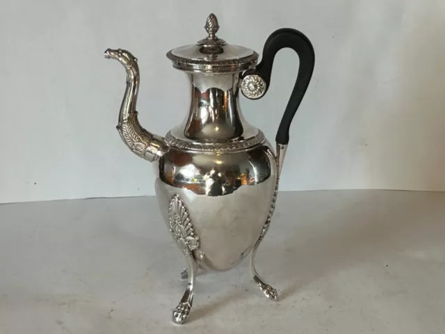 Antique Victorian French Sterling Silver Bird Spout Coffee Pot Excellent