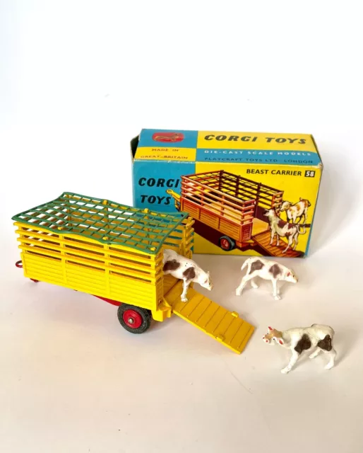 Vintage Corgi Toys No. 58 Beast Carrier with Animals