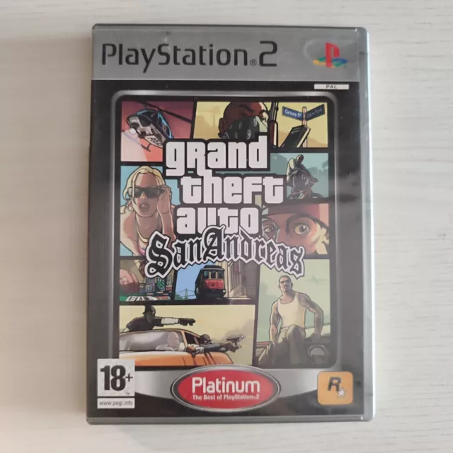 Gta San Andreas Grand Theft Auto Sony Playstation 2 Ps2 Ita Completo Di Mappa