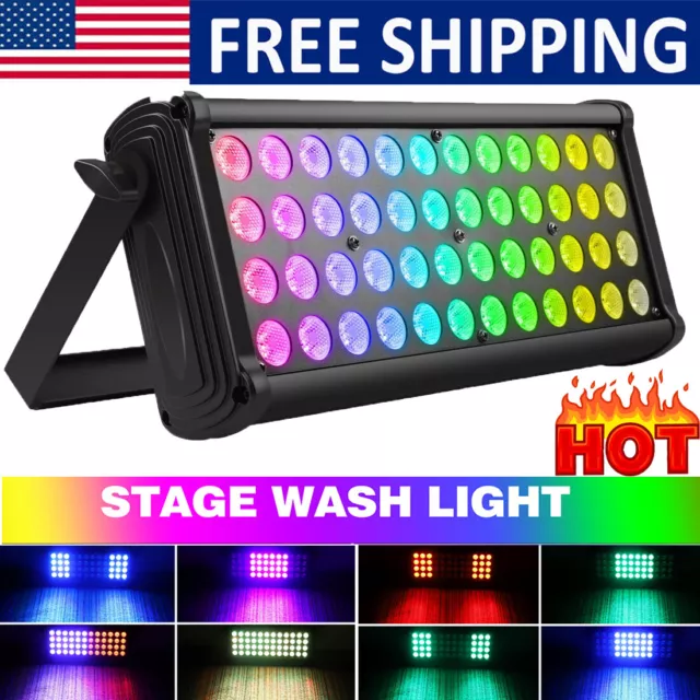 80W Wall Wash Lighting 48 LED RGB DMX512 Strobe Effect DJ Party Stage Light Bar