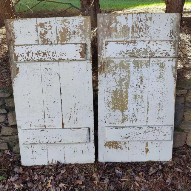 Root Cellar Door Set Wythe County Virginia Primitive Painted Wide Board Short
