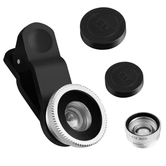 Smartphone Camera Lens 3-in-1 Universal Mobile Lens (Silver)