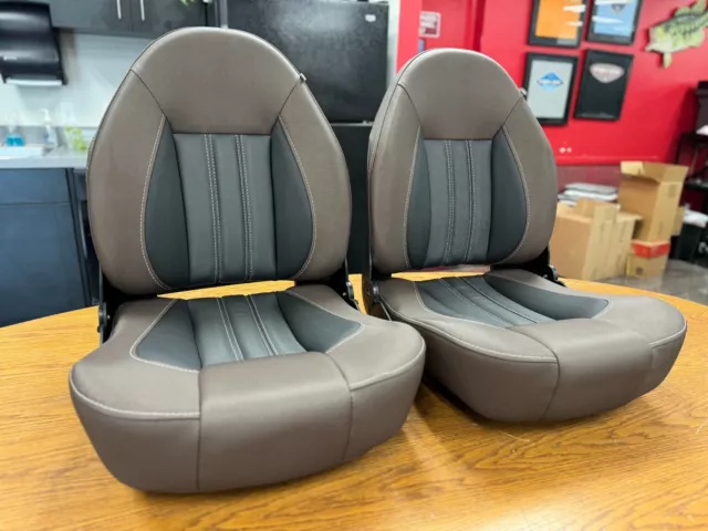 Boat Seats TEMPRESS LE ProBax MOCHA / Black / CARBON (2) SEATS PAIR Made USA