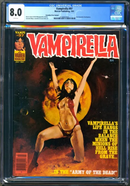 Vampirella #97 - Cgc 8.0 - Wp - Vf - Enrich Cover - Canadian Price Variant