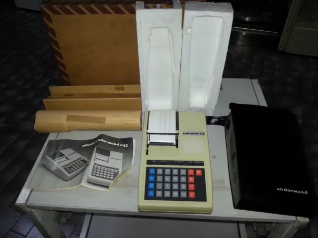 Olivetti Underwood 340 Vintage Anni 70 Old Calculator