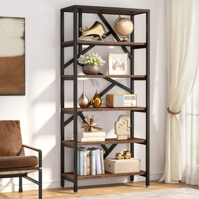 71& TALL BOOKSHELF Etagere Bookcase Freestanding Storage Shelf Open