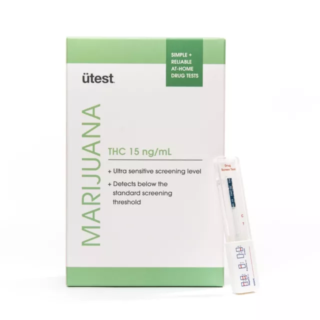 Utest Instant THC 15 ng/mL Marijuana Sensitive Home Drug Test (10 Pack)