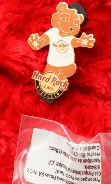 Hard Rock Cafe Pin ACAPULOCO t shirt bear hat lapel logo