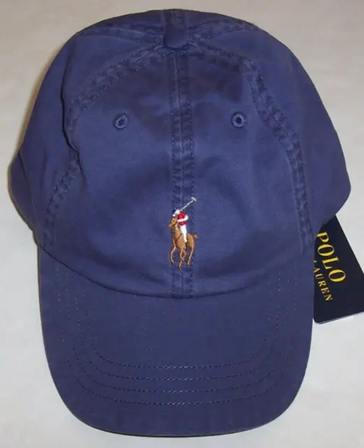 NWT Polo Ralph Lauren PERIWINKLE BLUE Men's STRETCH Chino Baseball Cap Hat PONY