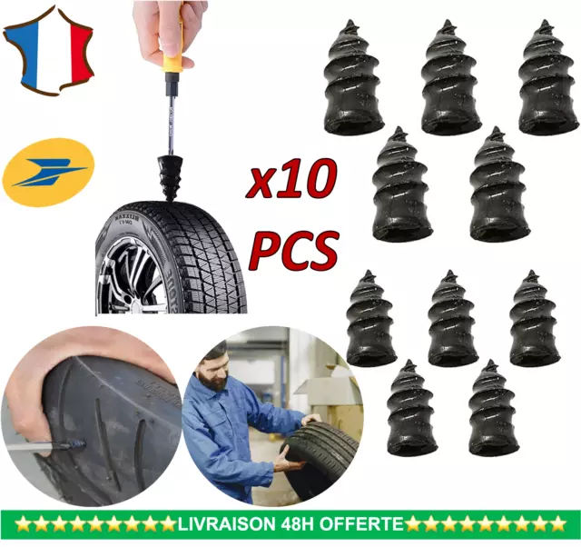 Kit de Réparation Pneu Tubeless Voiture Moto Auto Crevaison + 5X