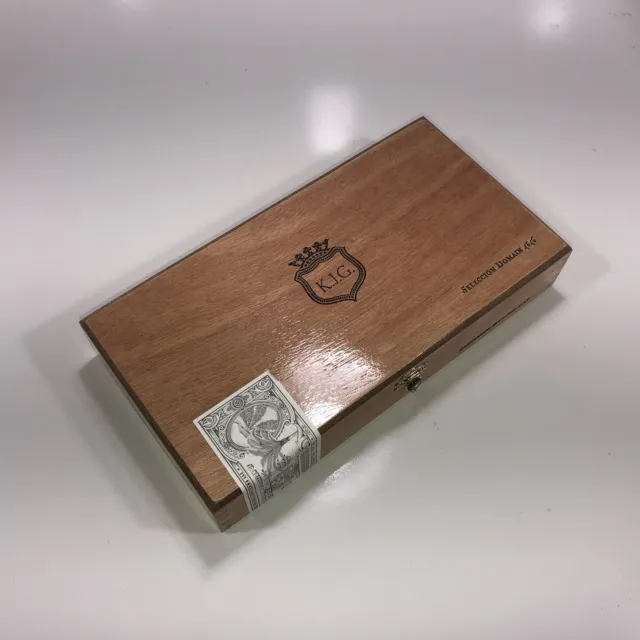 Warped Cigars KJG Empty Wooden Cigar Box 10.75x5.75x2