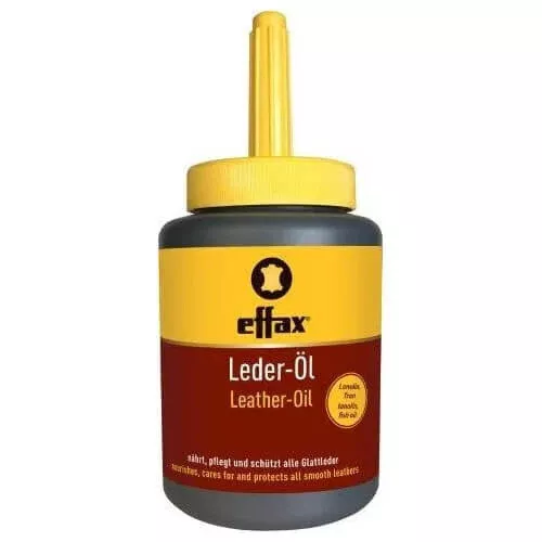 Effax Leather Oil With Brush Saddle Bridle Car Lounge Smooth Horse Gear 475ml