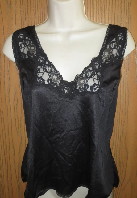 BESTFORM BLACK LACE LINGERIE nylon camisole slip top sz 42 bust to 44"