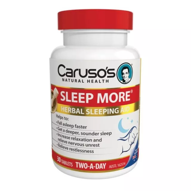 Carusos Natural Health Sleep More 30 Tablets