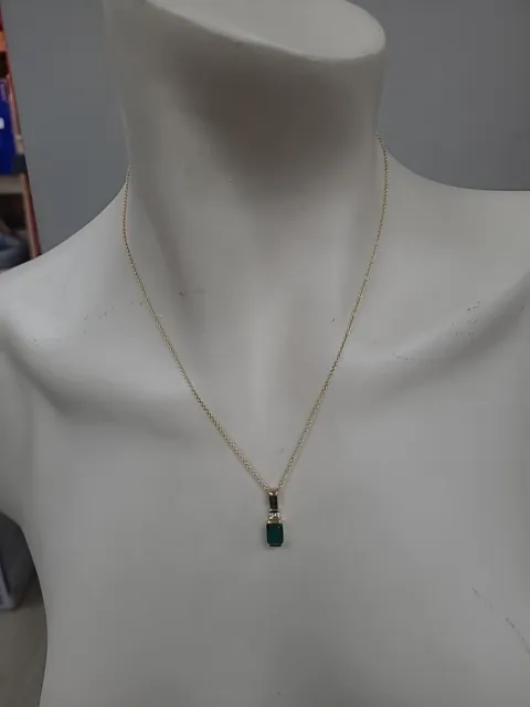 effy necklace 14k emerald green pendant designer necklace 3.6g