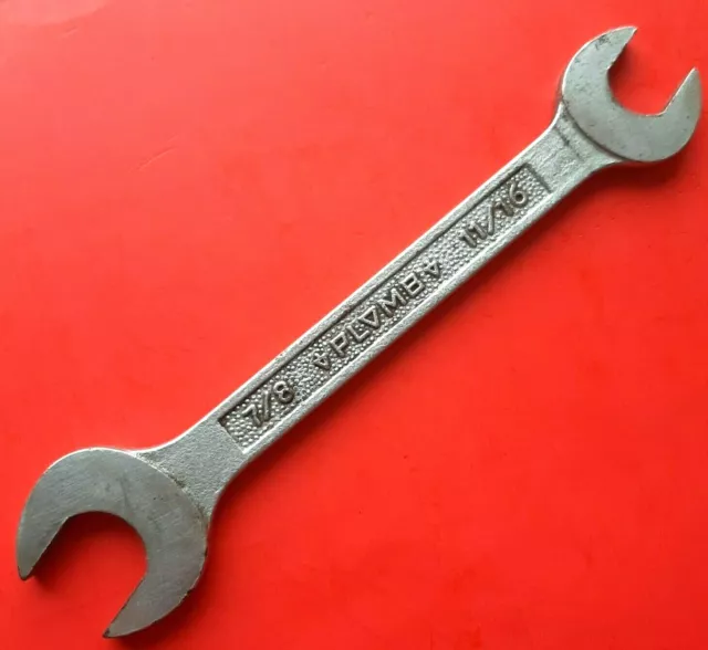 Vintage Plomb Plvmb 3036  7/8" x  11/16" Double Open End Wrench Plumb Pebble