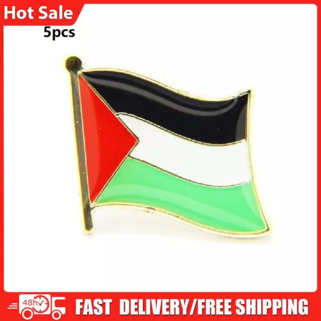 5 Pcs Small Country Flag Pin Badge Palestine Flag Lapel Pin Badge for Patriots