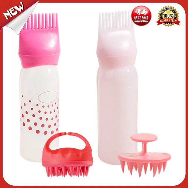 es 120ml Hair Dye Shampoo Bottle Applicator Coloring Dyeing Brush Hair Cleaning