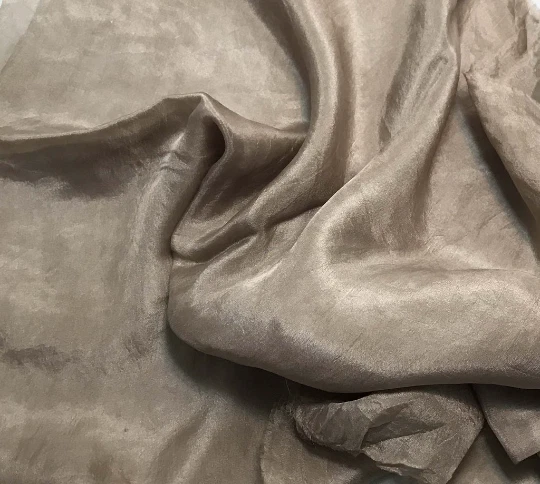 Hand Dyed TAUPE GRAY China Silk HABOTAI Fabric