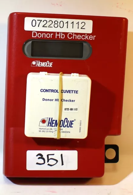 HemoCue Donor Hb Checker Photometer Analyzer and Control Cuvette Box