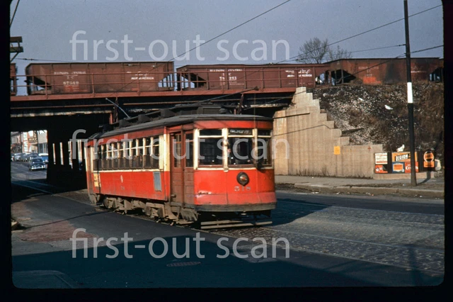 D DUPLICATE SLIDE - CTA Chicago 518 Trolley Electric Action 1950s