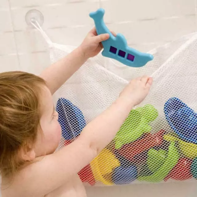 Large Kids Baby Bath Toy Tidy Organiser Mesh Net Storage Bag Bathroom