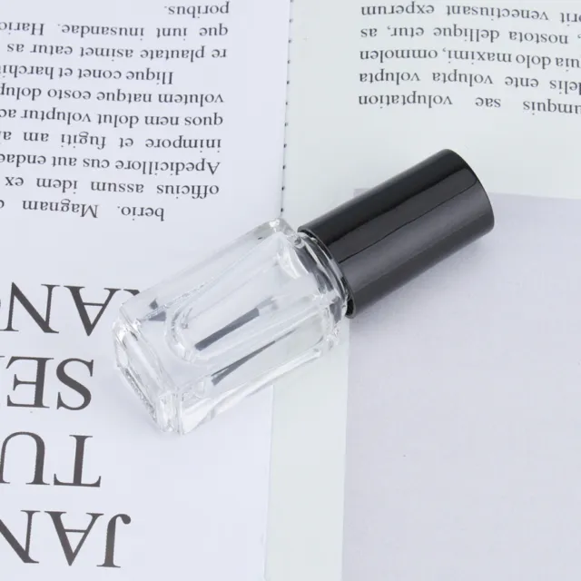 5 Pcs Nail-Art-Flaschen Nagellack Durchsichtige Nagelpolitur Glas