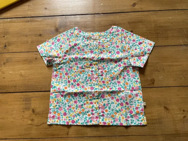 BNWT Frugi Organic Ditsy Flower summer shirt blouse Top Girls 5-6 years