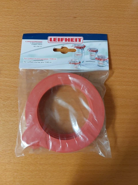 LEIFHEIT Einmachglas Gummiring Ersatzgummiringe Dichtung Drahtbügelglas 1140 ml