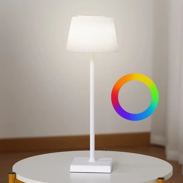 IPARTS EXPERT Lampada da Tavolo LED Ricaricabile Senza Fili, RGB Lampada Touch S
