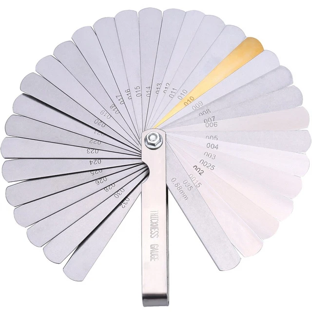 1 Pack Feeler Jauge Avec 32-Blade Double Marqué Métrique Espace Mesure Outil