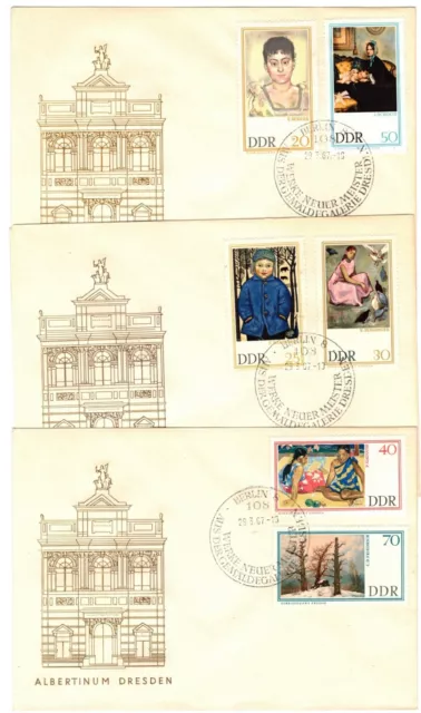 DDR FDC Mi.-Nr. 1262-1267, Staatliche Kunstsammlungen Dresden   a