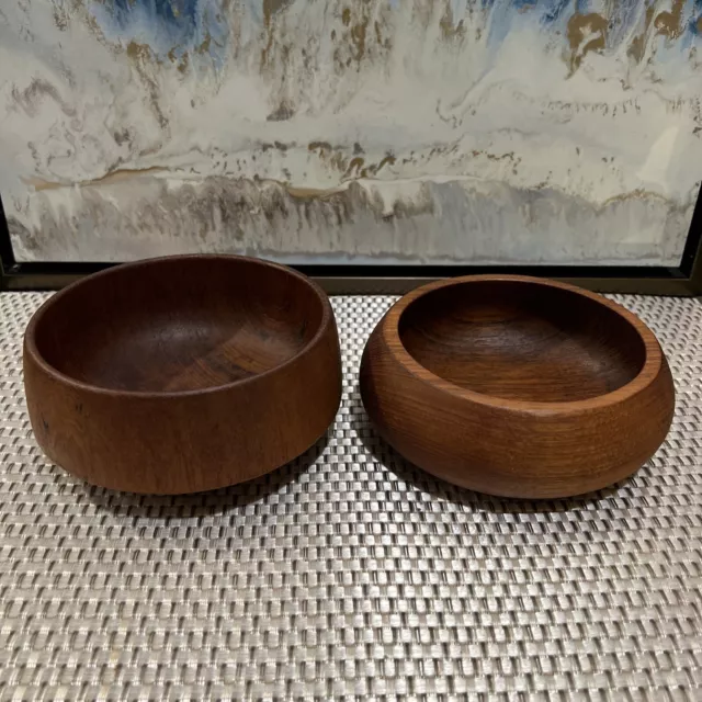 House Mates/ Teak Wood (2) Bowls Brown Made In  Thailand