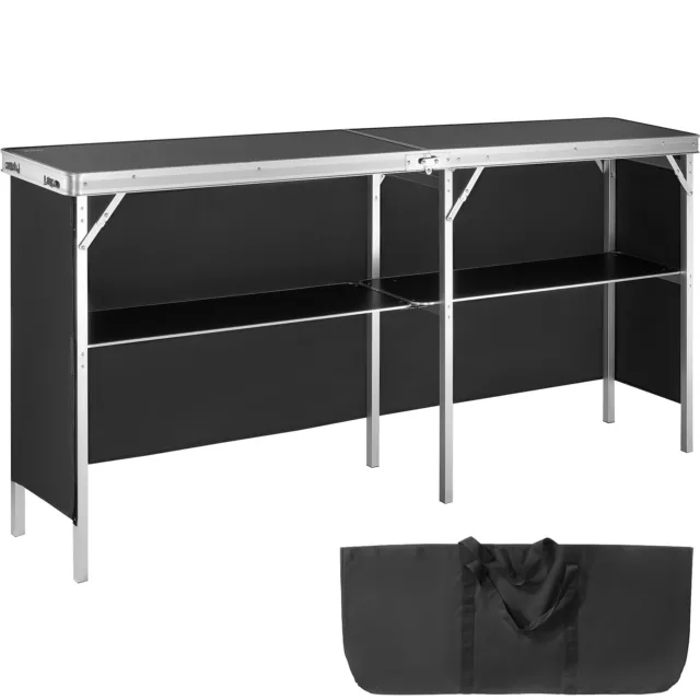 VEVOR Comptoir de Stand Foire Pliable 195x38,5x88 cm pour Salons et Expositions