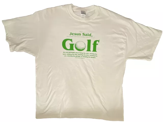 Camiseta de golf vintage 2006 When Jesus Said Rest & Relax talla 2XL O447