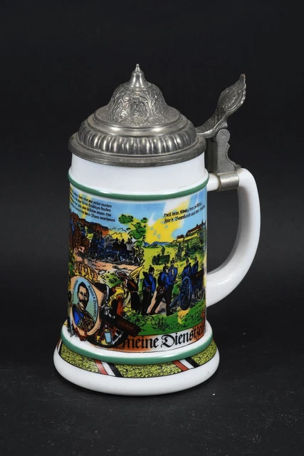 H72M68- Glas Krug ''Erinnerung an meine Dienstzeit''