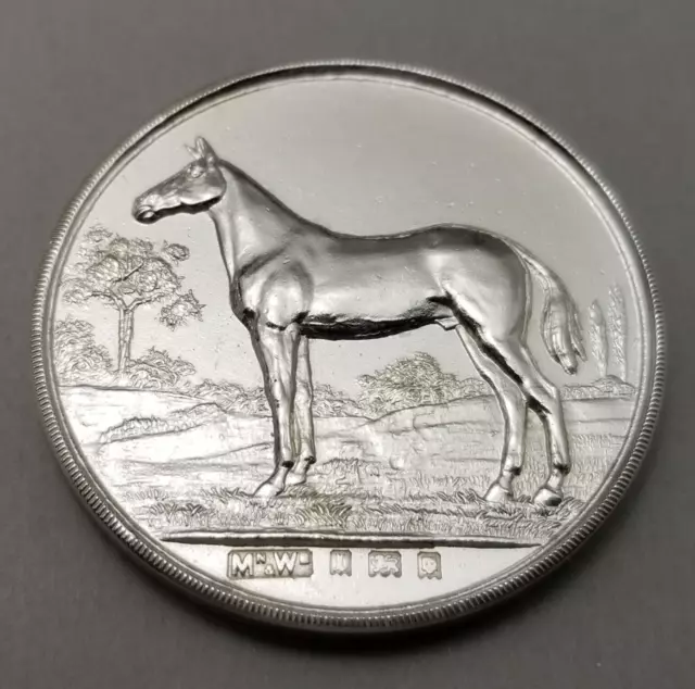 Antique Solid Sterling Silver Horse Riding Medal Hallmarked London 1926 - 23.5g