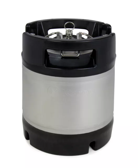 New Kegco 1.75 Gallon Home Brew Ball Lock Keg with Rubber Handle