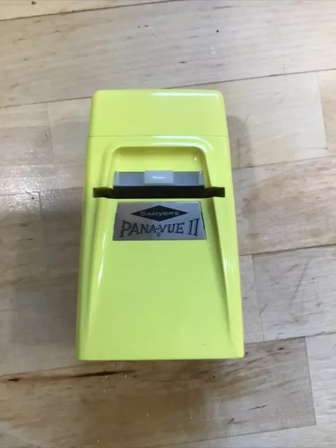 Sawyers's Pana-vue II  Rare Yellow lighted 2x2 slide viewer 2