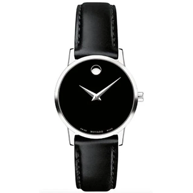 Movado Orologio Donna Museo Classico Cassa Tono Argento Cinturino Quadrante Nero 0607317