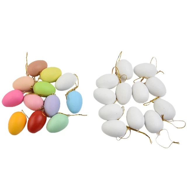 12 Stck. Bemalt Bunt Zum Selbermachen Ornamente/Ostereier Hängen/Ostern Party Zubehör