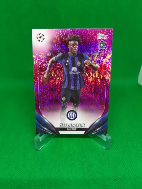 Yann Bisseck RC Rookie Pink Sparkle 2023-24 Topps UEFA Club Competitions Inter