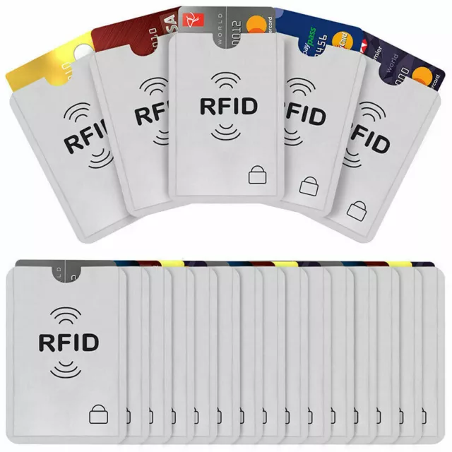 RFID Credit Debit ID Card Sleeve Protector Blocking Safety Shield Anti Theft Lot 2