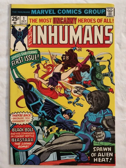 Inhumans #1! VF! 1st Ongoing Series 🔑 Gil Kane! George Perez! Marvel 1975