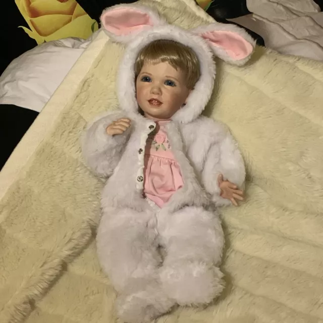 Easter Bunny Realistic Hand Crafted Artist Baby Doll Jeanne Venton